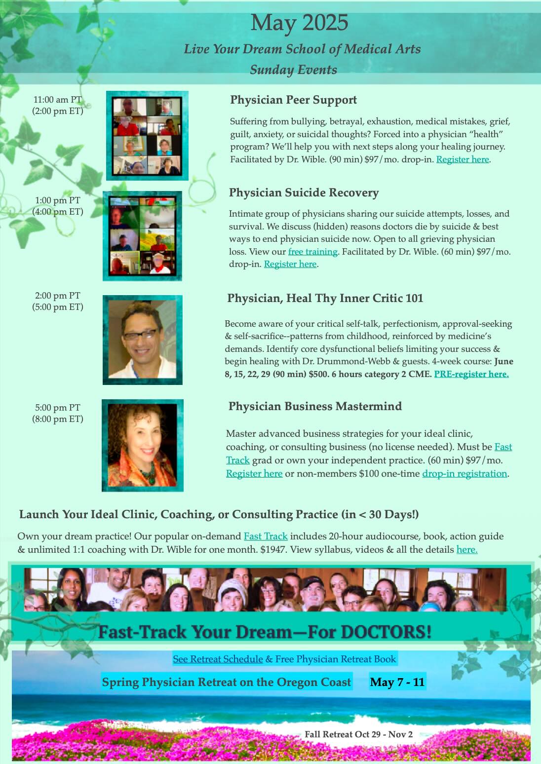 Physician Retreats Events 2025